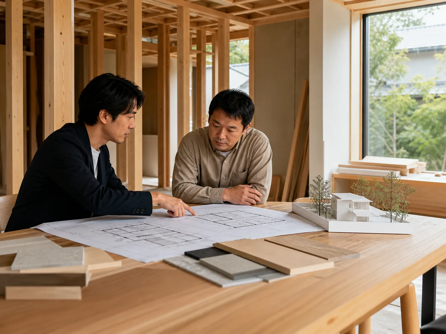 自由設計の打ち合わせ風景